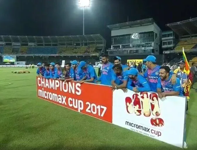 Team India winners of the T20I