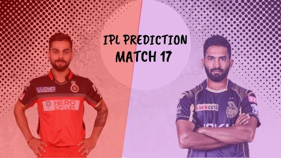 IPL 2019 Match 17 Prediction, RCB vs KKR Match Prediction