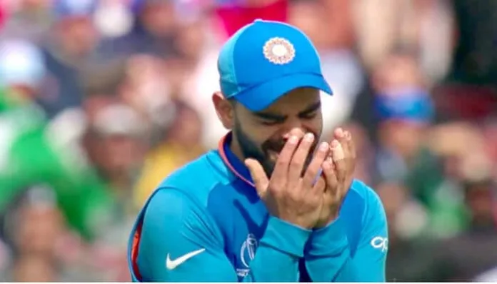 Kohli receives demerit point and an official warning by ICC