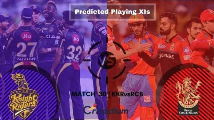 IPL 2021 Match 30 KKR vs RCB Predicted Playing XIs - May 3rd, 2021