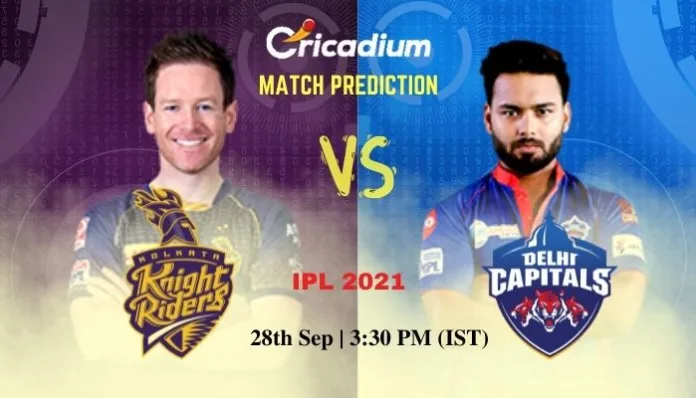 KKR vs DC Match Prediction Who Will Win Today IPL 2021 Match 41 - September 28th, 2021