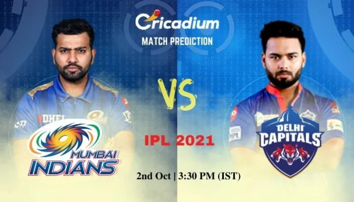 MI vs DC Match Prediction Who Will Win Today IPL 2021 Match 46