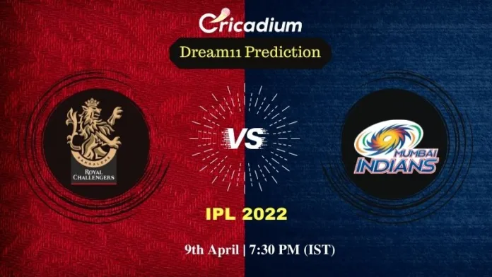 RCB vs MI Dream 11 Prediction: IPL 2022 Match 18 Bangalore vs Mumbai Dream11 Team Tips for Today IPL Match