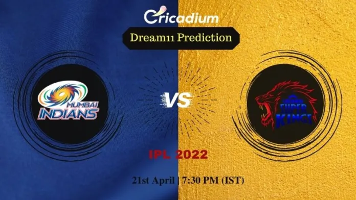 MI vs CSK Dream 11 Prediction: IPL 2022 Match 33 Mumbai vs Chennai Dream11 Team Tips for Today IPL Match - April 21st, 2022