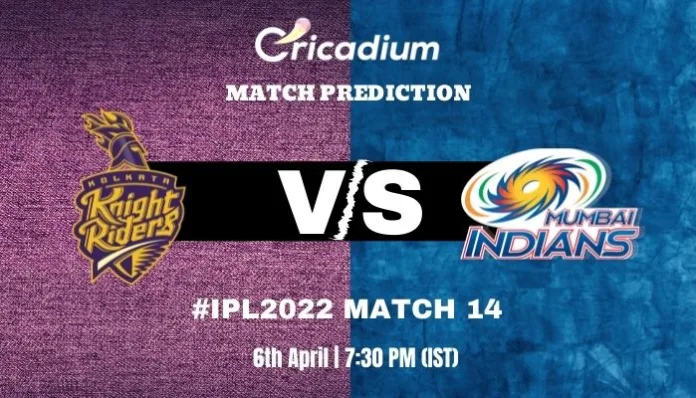 KKR vs MI Match Prediction Who Will Win Today IPL 2022 Match 14 - April 6th, 2022