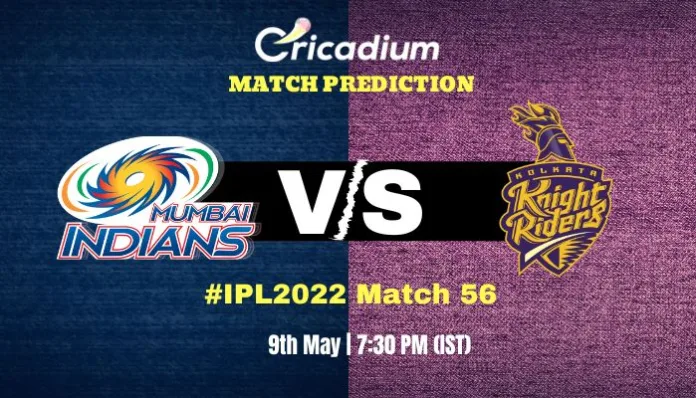 MI vs KKR Match Prediction Who Will Win Today IPL 2022 Match 56