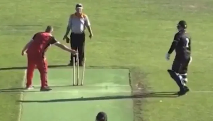 Tasmania cricketer lashes out at umpire after being given out Mankad