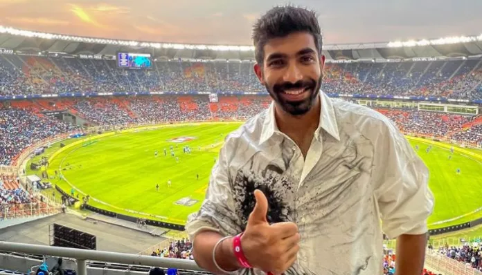 Jasprit Bumrah spotted in the stands supporting Mumbai Indians against Gujarat Titans