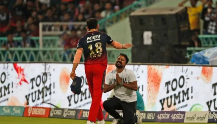 LSG vs RCB Match 43: Fan breaches security to touch Virat Kohli’s feet; what Kohli did later left the entire stadium in awe