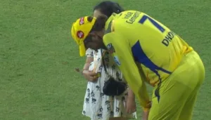 MS Dhoni's Heartwarming Moment: Ziva Embraces the CSK skipper after their win against DC