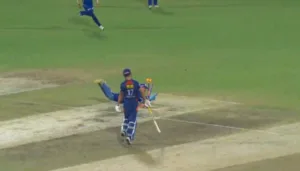 Chaos and Collision: Marcus Stoinis Run Out in Bizarre Fashion as LSG Struggle in Chase