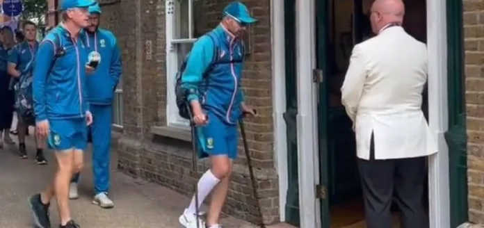Ashes 2023: Devastating Blow for Australia as Nathan Lyon Arrives at Lord's on Crutches, Threatening Ashes Campaign