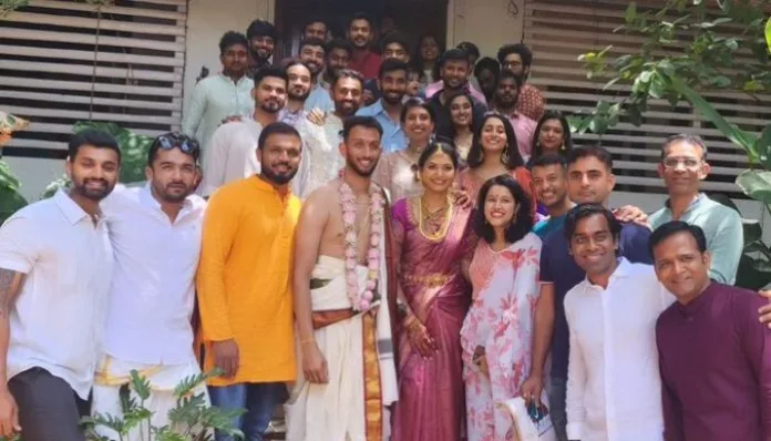 Cricketer Prasidh Krishna Ties the Knot in a Grand South Indian Wedding Ceremony, Attended by Shreyas Iyer and Jasprit Bumrah