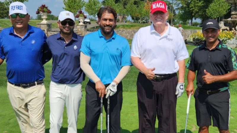 MS Dhoni's Golf Outing with Former US President Donald Trump: A Surprising Encounter