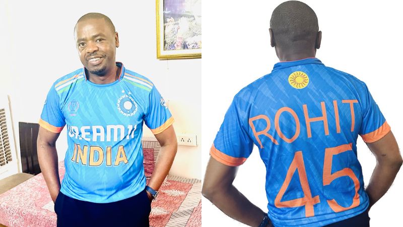 Rabada's Father Donned Rohit's jersey, All Set to Cheer Team India!!