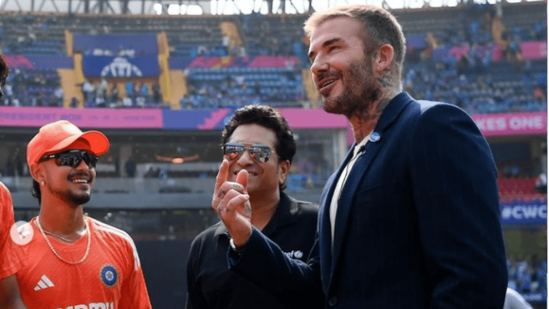 David Beckham and Sachin Tendulkar Grace the Stadium