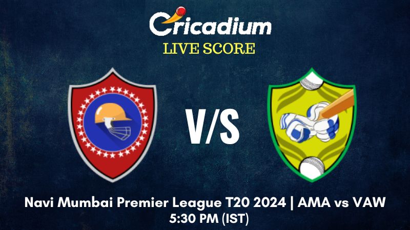 Navi Mumbai Premier League T20 2024 Ambernath Avengers vs Vashi Warriors Live Cricket Score ball by ball commentary
