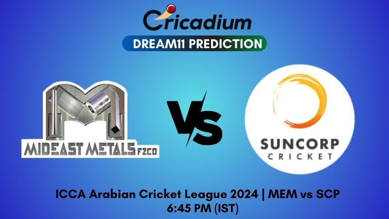 MEM vs SCP Dream11 Prediction Match 27 ICCA Arabian Cricket League 2024