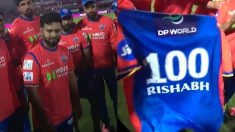 Rishabh Pant Honored with Special Jersey for 100th DC Match