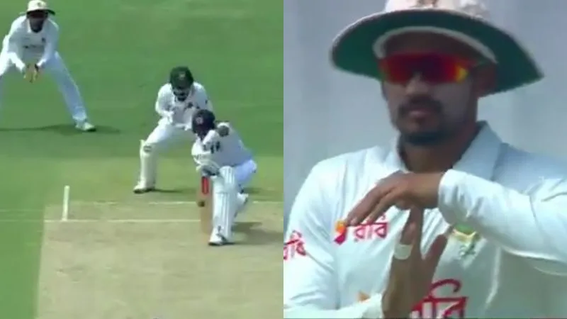 Watch: Najmul Shanto's Review Decision Amidst Middling the Ball