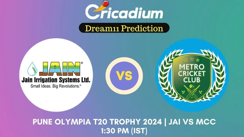 JAI vs MCC Dream11 Prediction Match 26 Pune Olympia T20 Trophy 2024