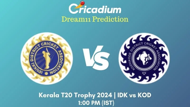 IDK vs KOD Dream11 Prediction Match 4 Kerala T20 Trophy 2024