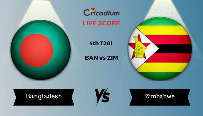 Zimbabwe tour of Bangladesh 2024 4th T20I BAN vs ZIM Live Score